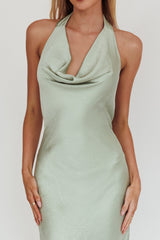 Element Halterneck Maxi Dress Matcha