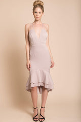 Avery Thin Strap Wedding Guest Dress Blush