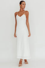Stasi Textured Maxi Dress White