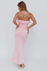 Soul Song Rose Accent Ruffle Dress Pink