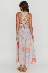 Sweethearts A-Line Print Maxi Dress Multi